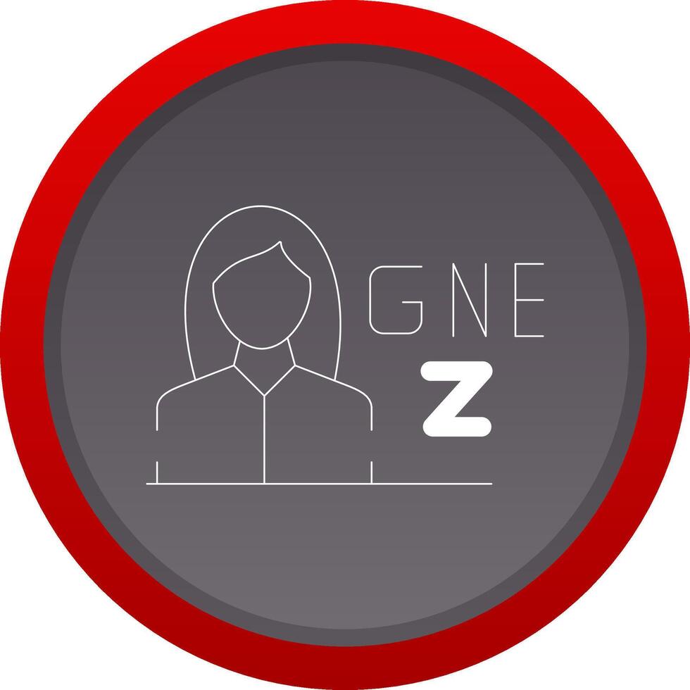 gen z femelle Créatif icône conception vecteur