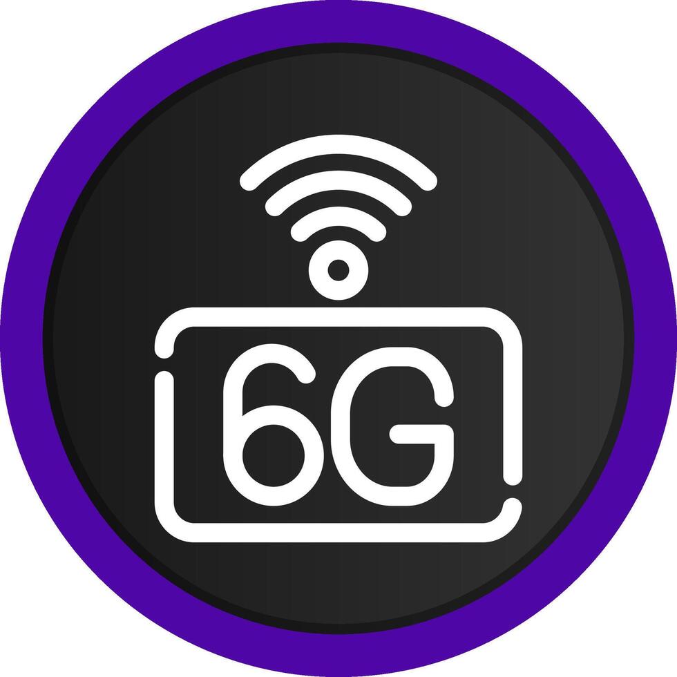 6g réseau Créatif icône conception vecteur