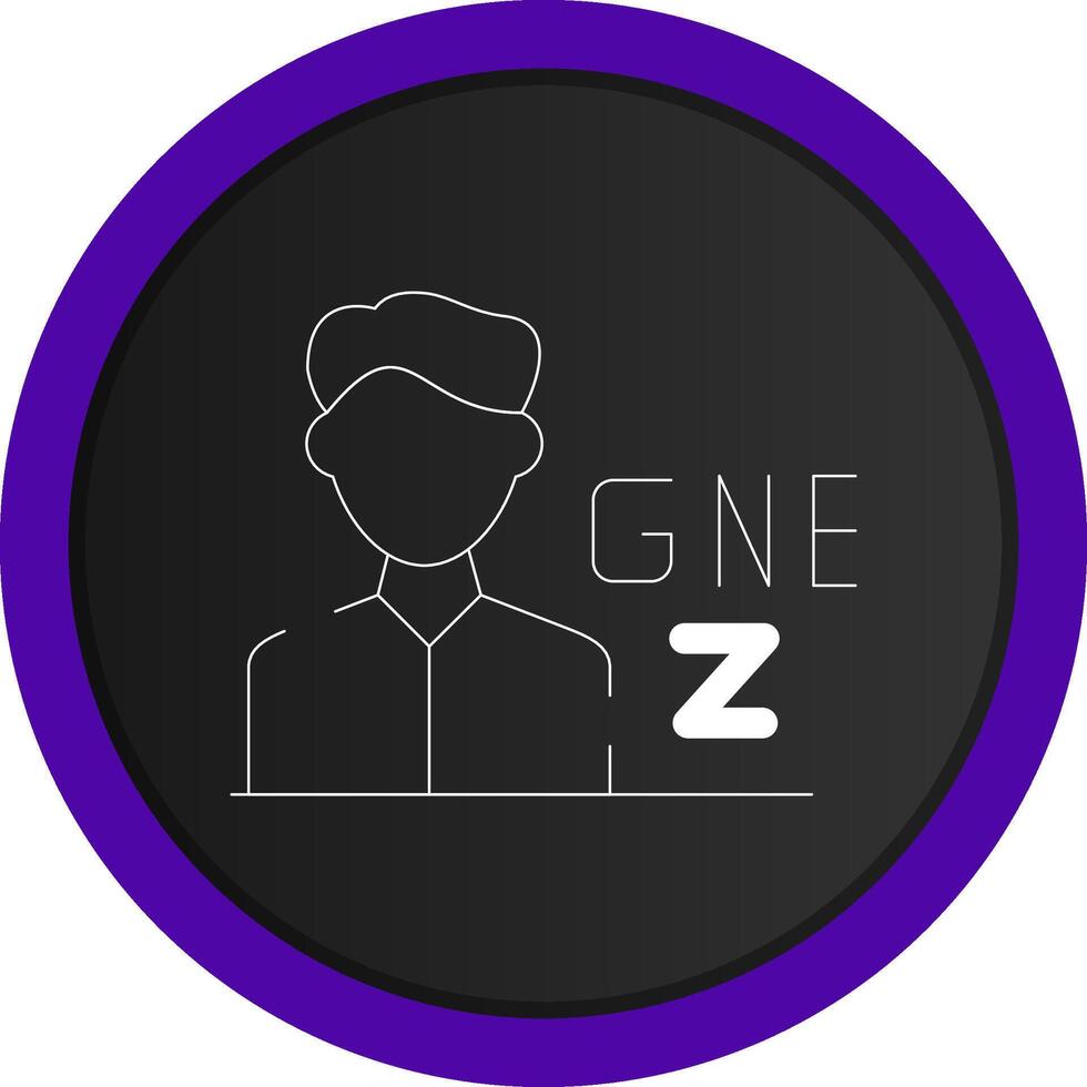 gen z Masculin Créatif icône conception vecteur