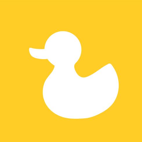 Icône illustration de jouet pour enfant canard vecteur