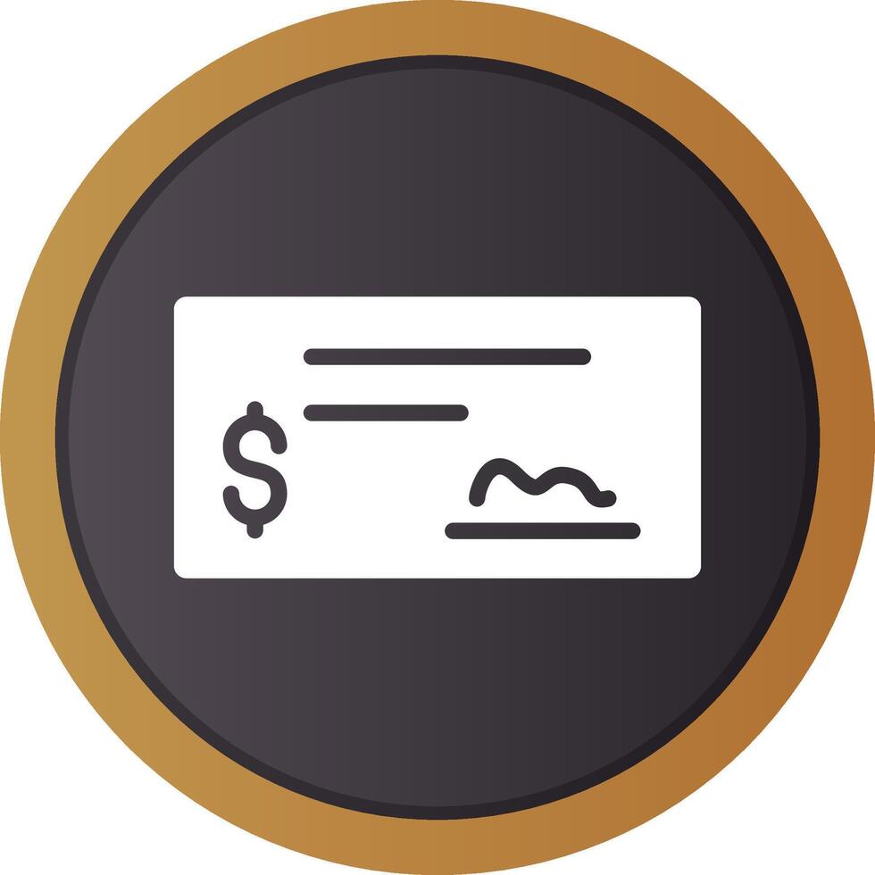 conception d'icône créative de chèque bancaire vecteur