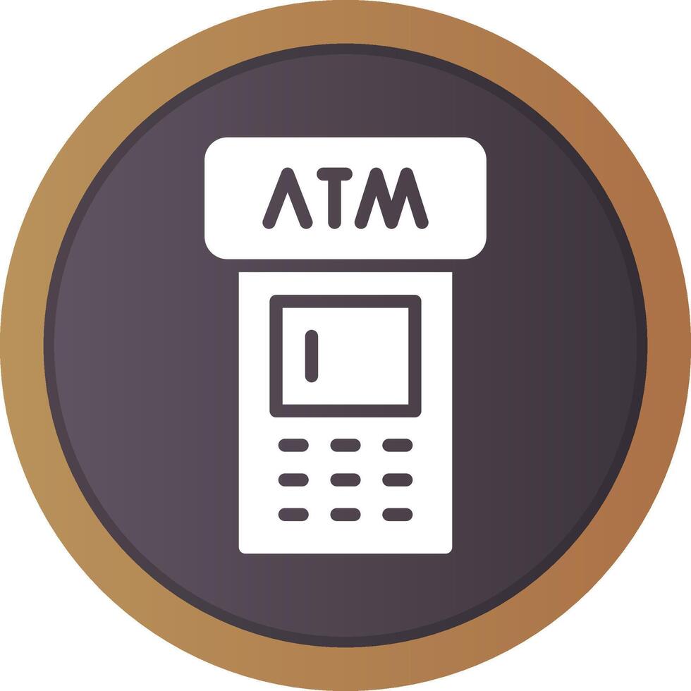 conception d'icône créative de distributeur automatique de billets vecteur