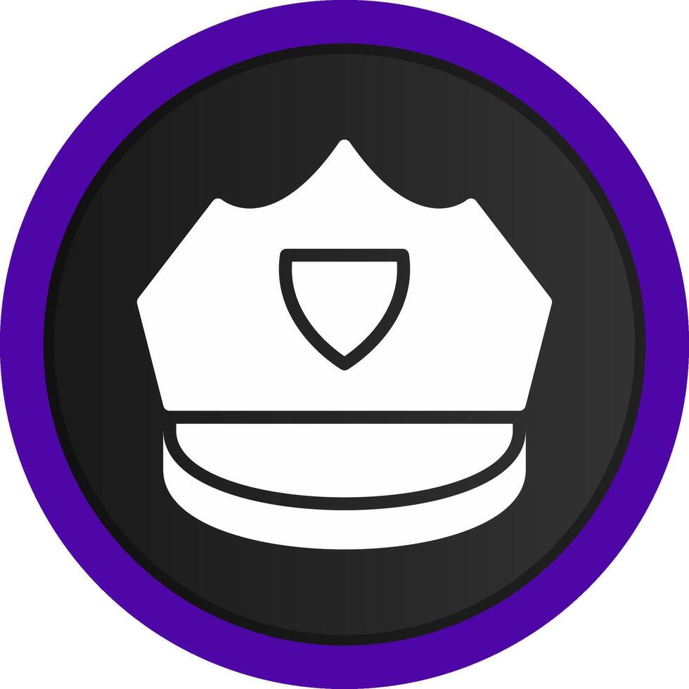 conception d'icône créative casquette de police vecteur