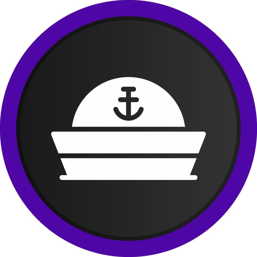 conception d'icône créative de chapeau de marin vecteur