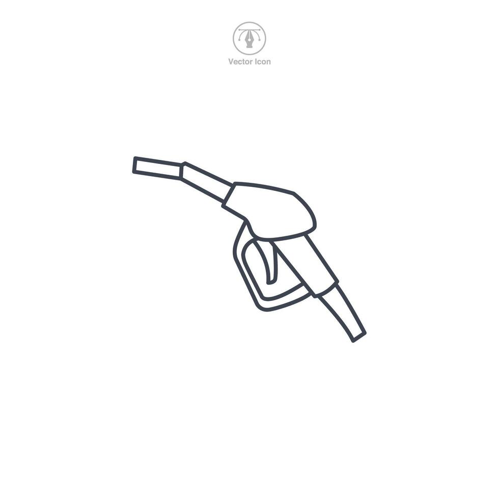 de l'essence pompe buse icône symbole vecteur illustration isolé sur blanc Contexte