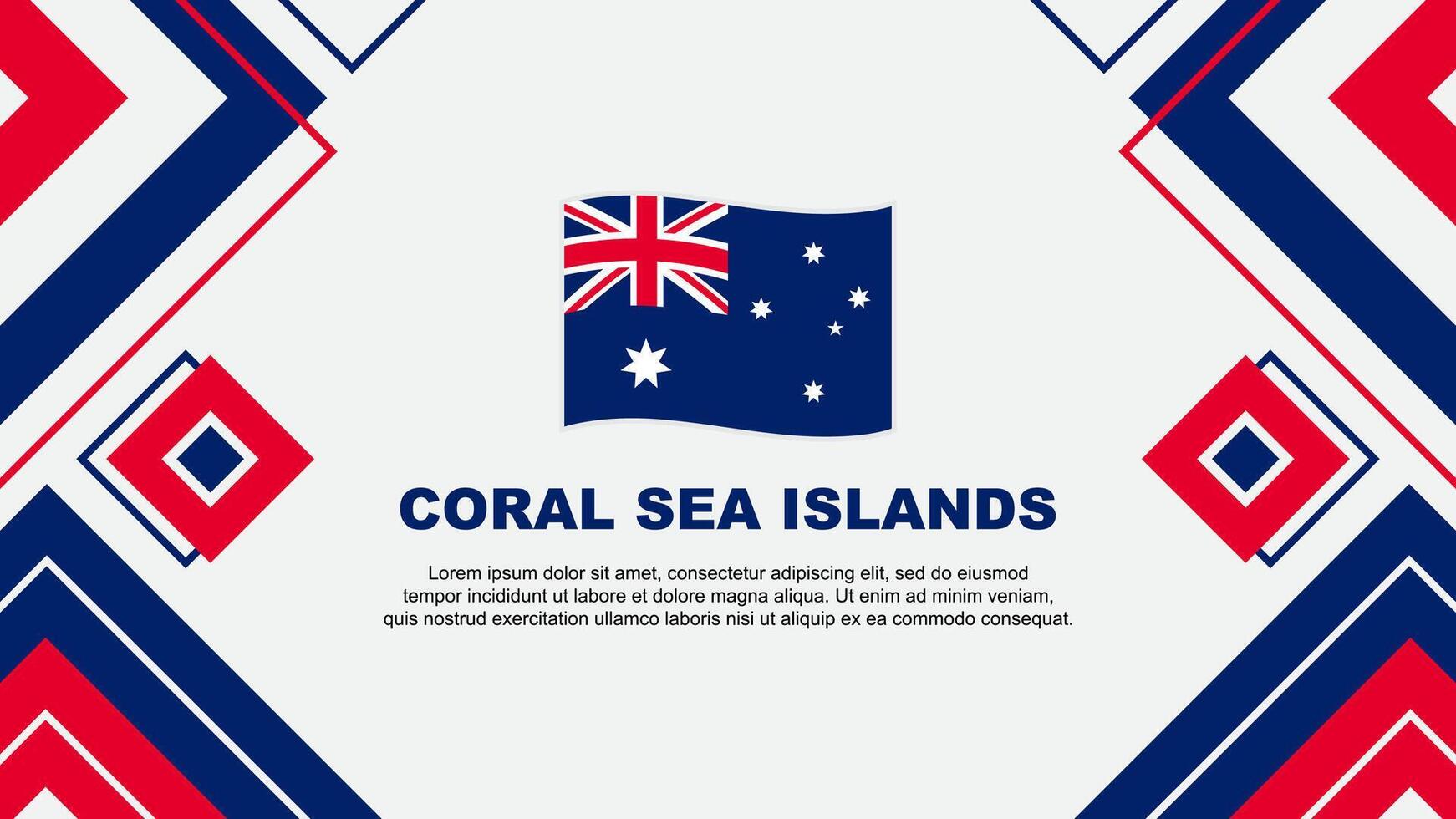 corail mer îles drapeau abstrait Contexte conception modèle. corail mer îles indépendance journée bannière fond d'écran vecteur illustration. corail mer îles Contexte