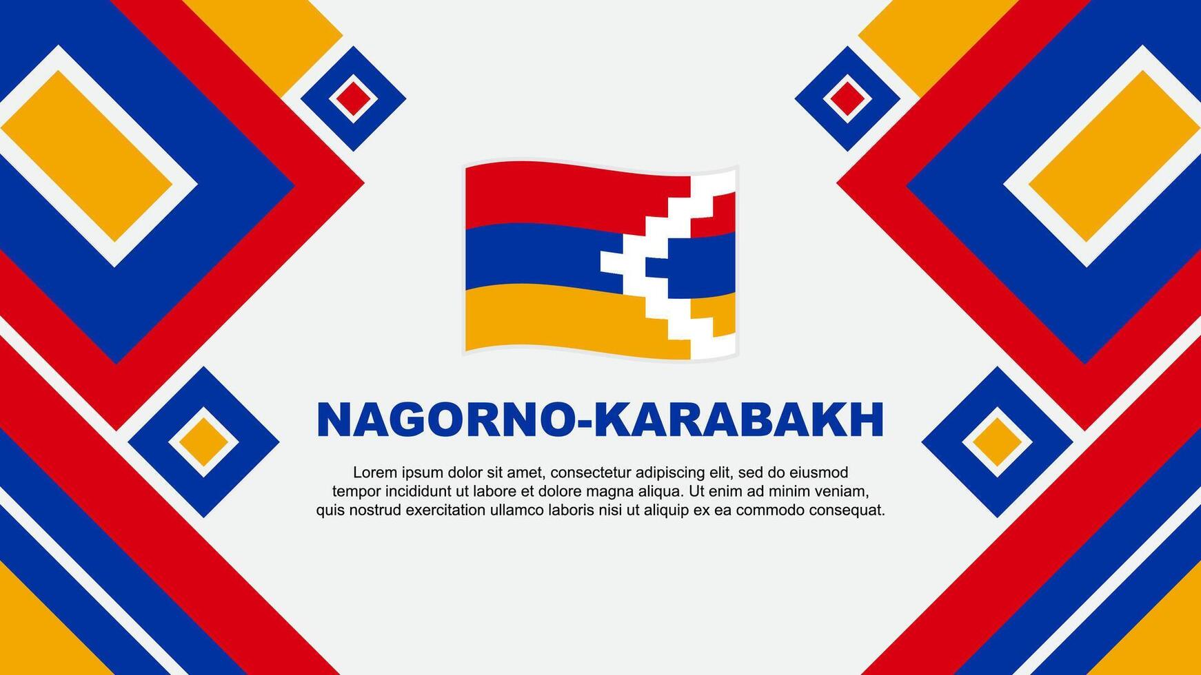 Nagorno karabakh drapeau abstrait Contexte conception modèle. Nagorno karabakh indépendance journée bannière fond d'écran vecteur illustration. Nagorno karabakh dessin animé