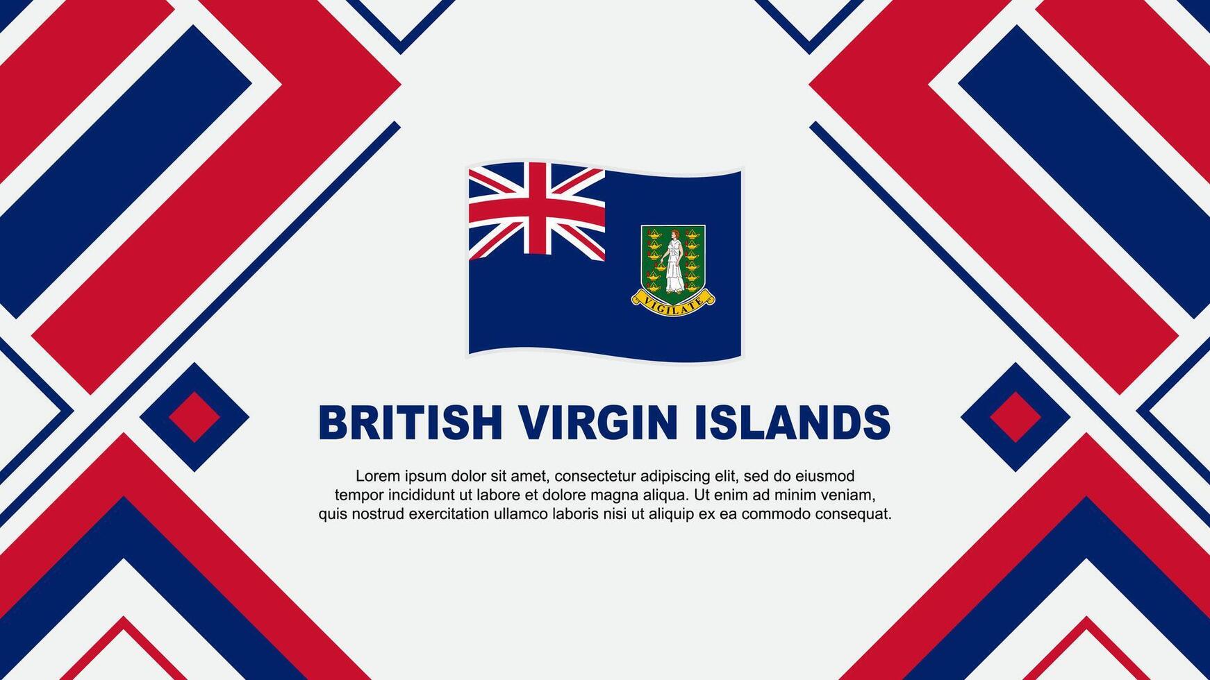 Britanique vierge îles drapeau abstrait Contexte conception modèle. Britanique vierge îles indépendance journée bannière fond d'écran vecteur illustration. drapeau