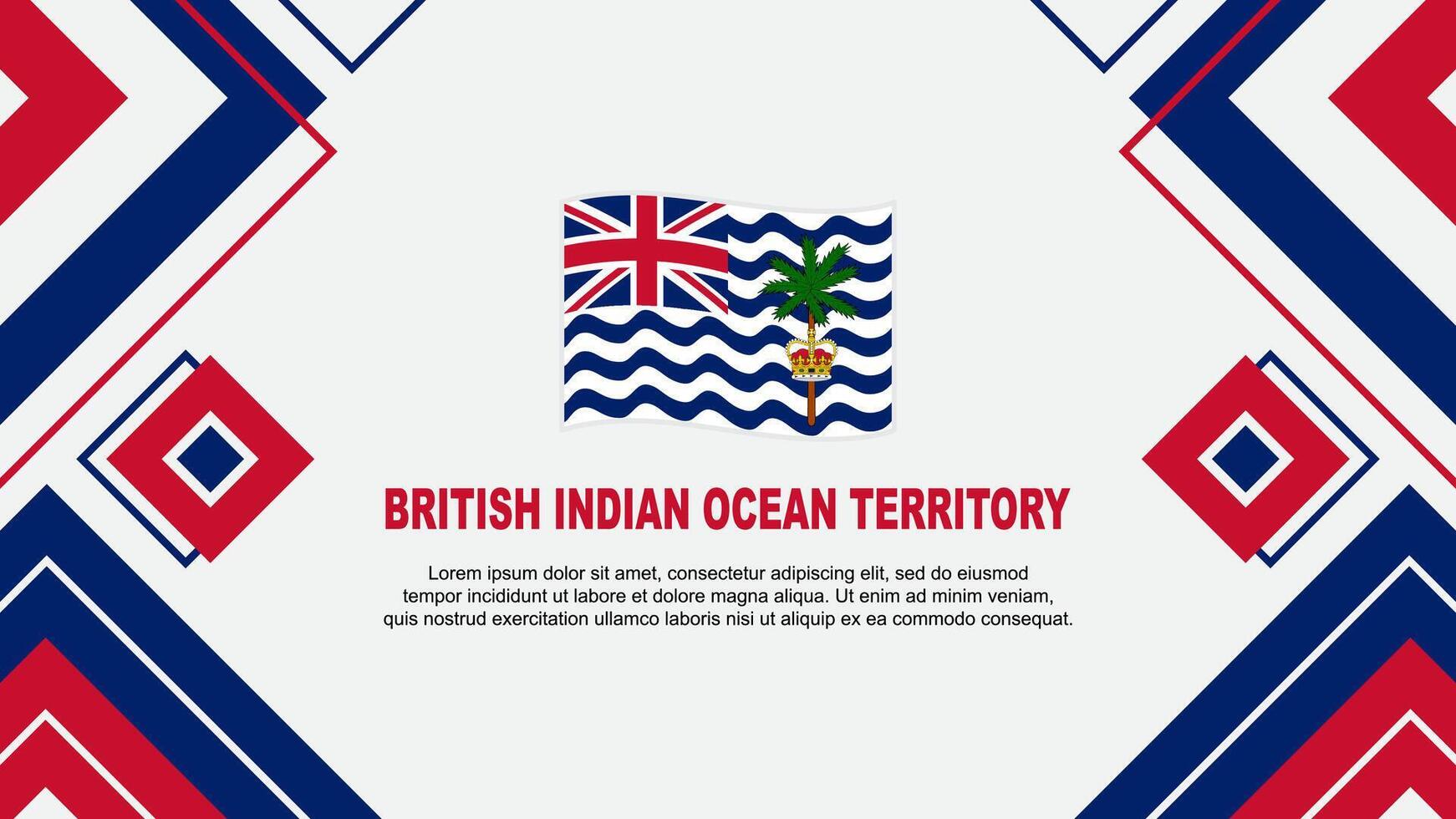Britanique Indien océan territoire drapeau abstrait Contexte conception modèle. indépendance journée bannière fond d'écran vecteur illustration. Contexte