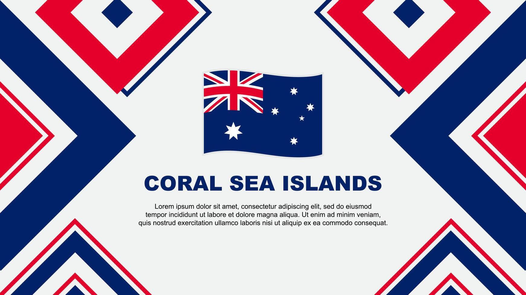 corail mer îles drapeau abstrait Contexte conception modèle. corail mer îles indépendance journée bannière fond d'écran vecteur illustration. corail mer îles indépendance journée