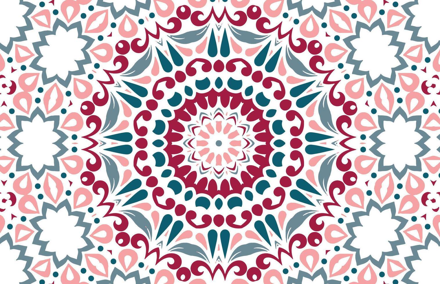 rouge et bleu mandala modèle conception vecteur