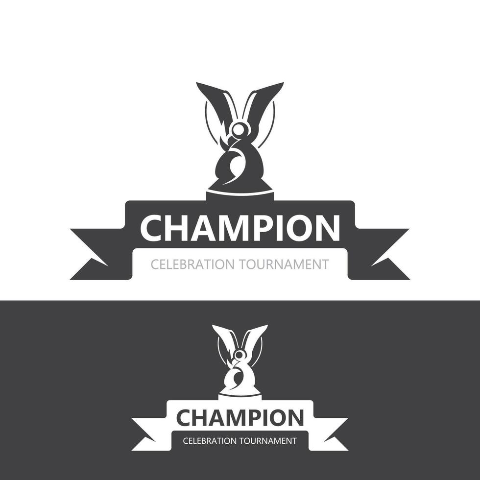 trophée logo gagnant, des sports tournoi championnat tasse conception. minimaliste emblème sport, club magasin Facile icône vecteur