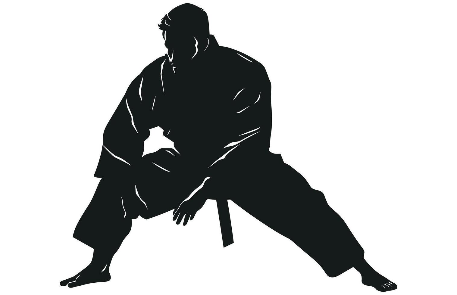 martial arts,collections de silhouettes de martial arts. vecteur