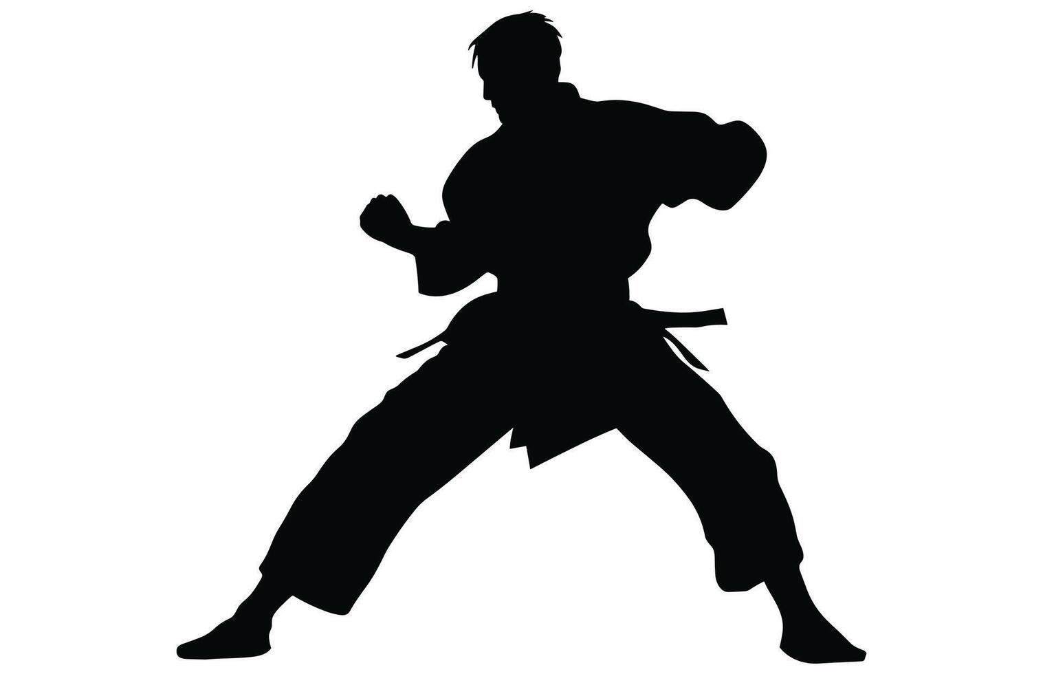 martial arts,collections de silhouettes de martial arts. vecteur