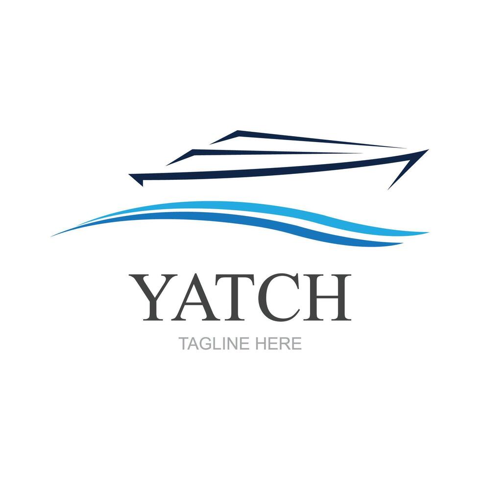 vecteur voile bateau yacht logo vecteur illustration isolé sur blanche. yacht club logotype