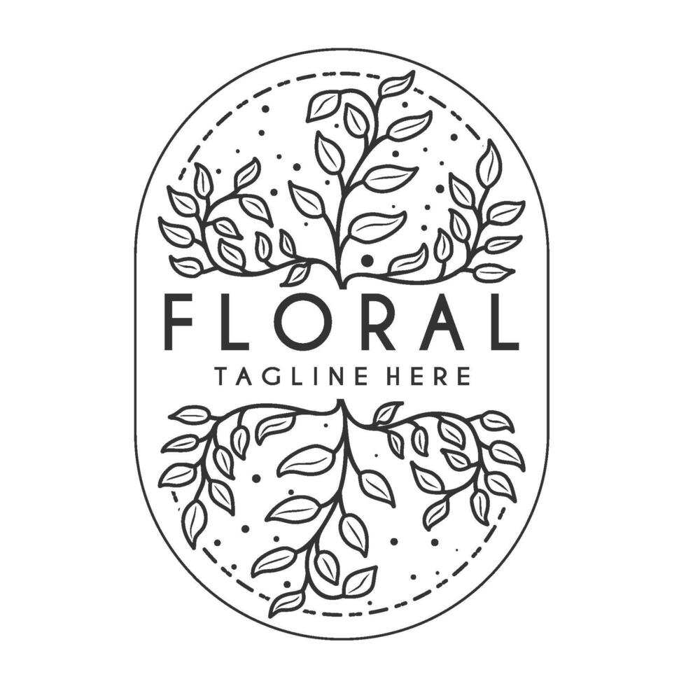 floral vecteur illustration. avec fleur et feuille motifs, pour cadres ou arrière-plans.