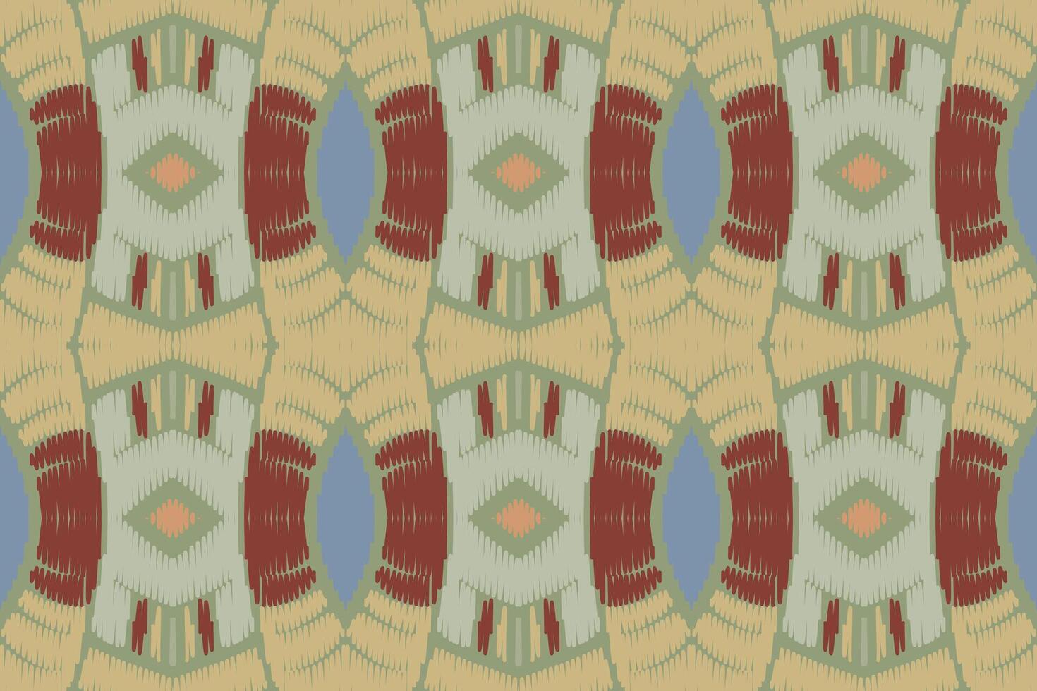 modèle sans couture ikat ethnique en tribal. conception pour le fond, papier peint, illustration vectorielle, tissu, vêtements, tapis, textile, batik, broderie. vecteur