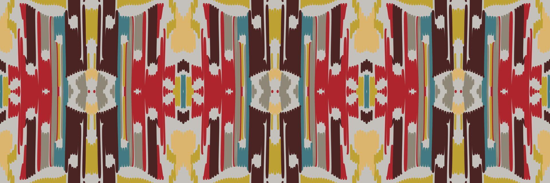 motif ikat en tribal. géométrique ethnique traditionnel. style rayé mexicain. conception pour le fond, papier peint, illustration vectorielle, tissu, vêtements, batik, tapis, broderie. vecteur