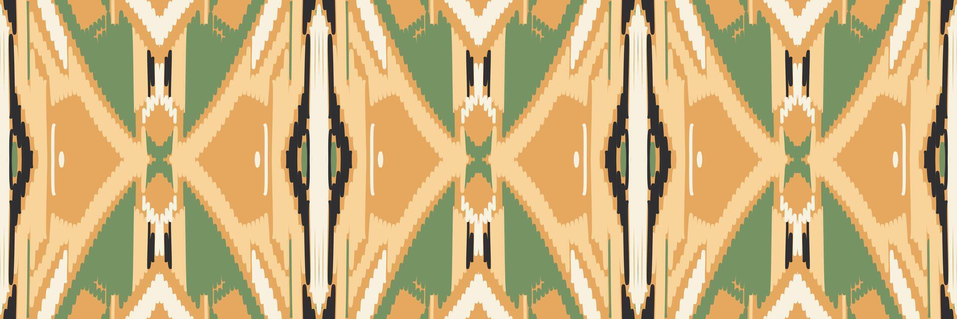 motif ethnique de broderie géométrique abstraite ikat. tapis en tissu aztèque ornement mandala chevron décoration textile papier peint. fond de vecteur traditionnel de dinde ethnique indigène boho tribal