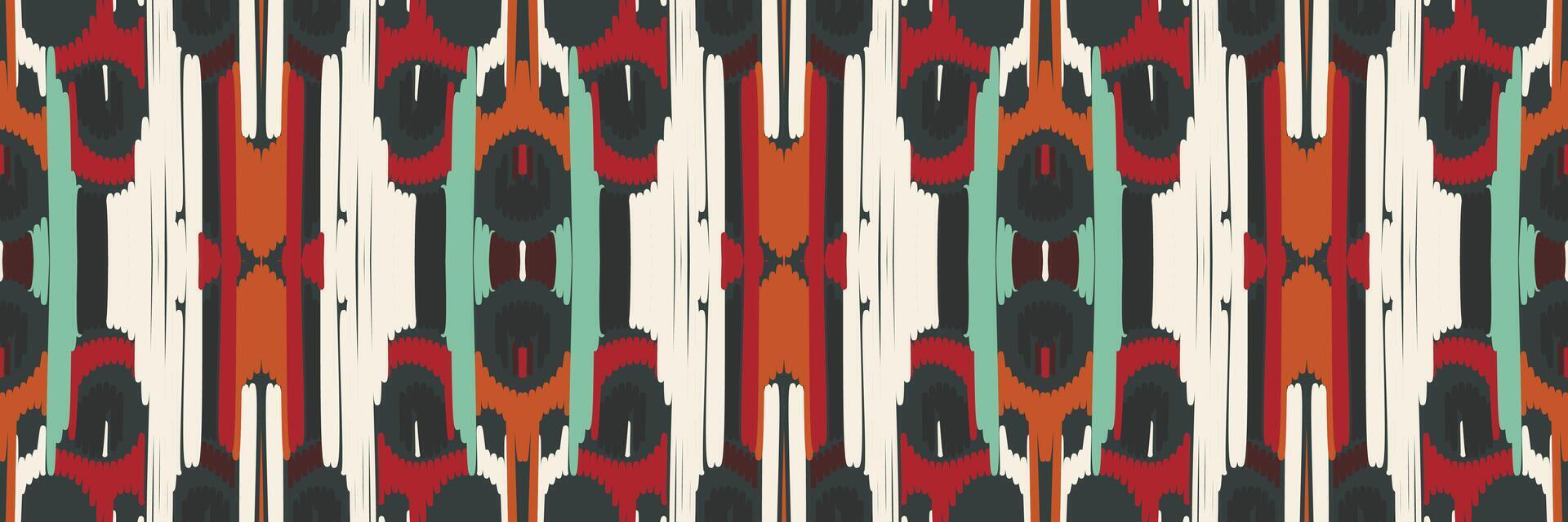 motif ikat en tribal. géométrique ethnique traditionnel. style rayé mexicain. conception pour le fond, papier peint, illustration vectorielle, tissu, vêtements, batik, tapis, broderie. vecteur