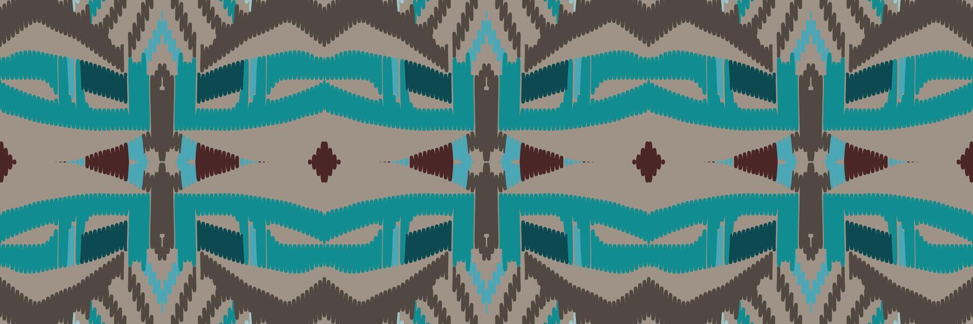 motif ethnique de broderie géométrique abstraite ikat. tapis en tissu aztèque ornement mandala chevron décoration textile papier peint. fond de vecteur traditionnel de dinde ethnique indigène boho tribal