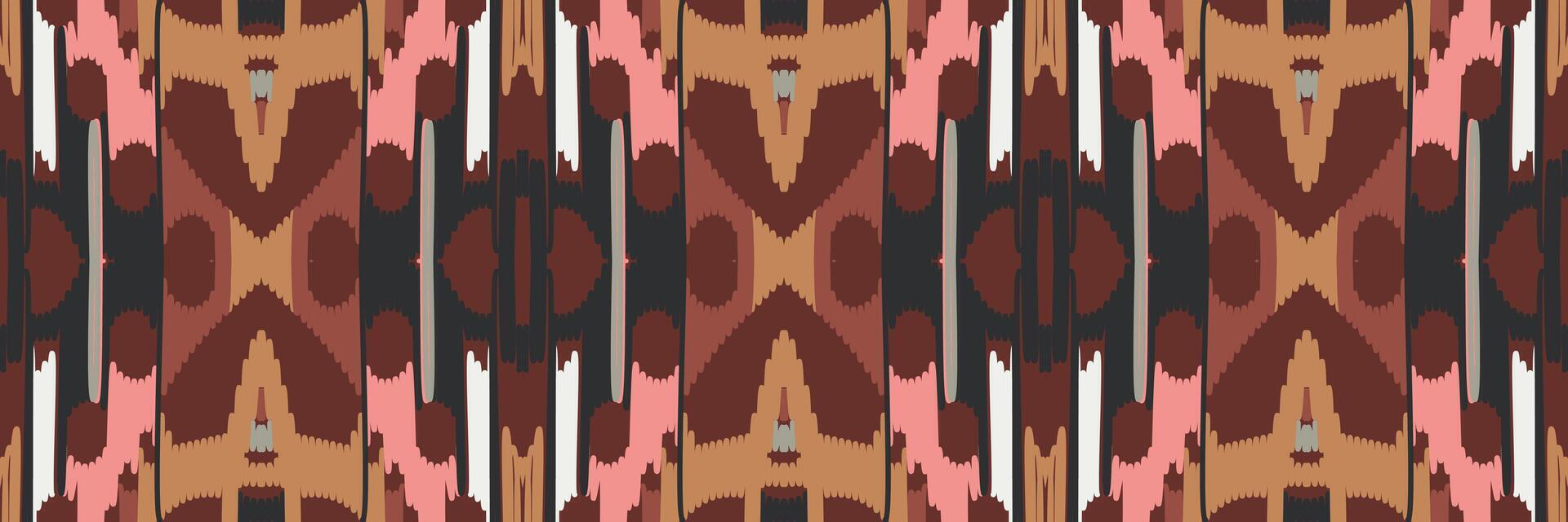 art abstrait de motif ethnique. modèle sans couture ikat en tribal. conception pour le fond, papier peint, illustration vectorielle, tissu, vêtements, tapis, broderie. vecteur