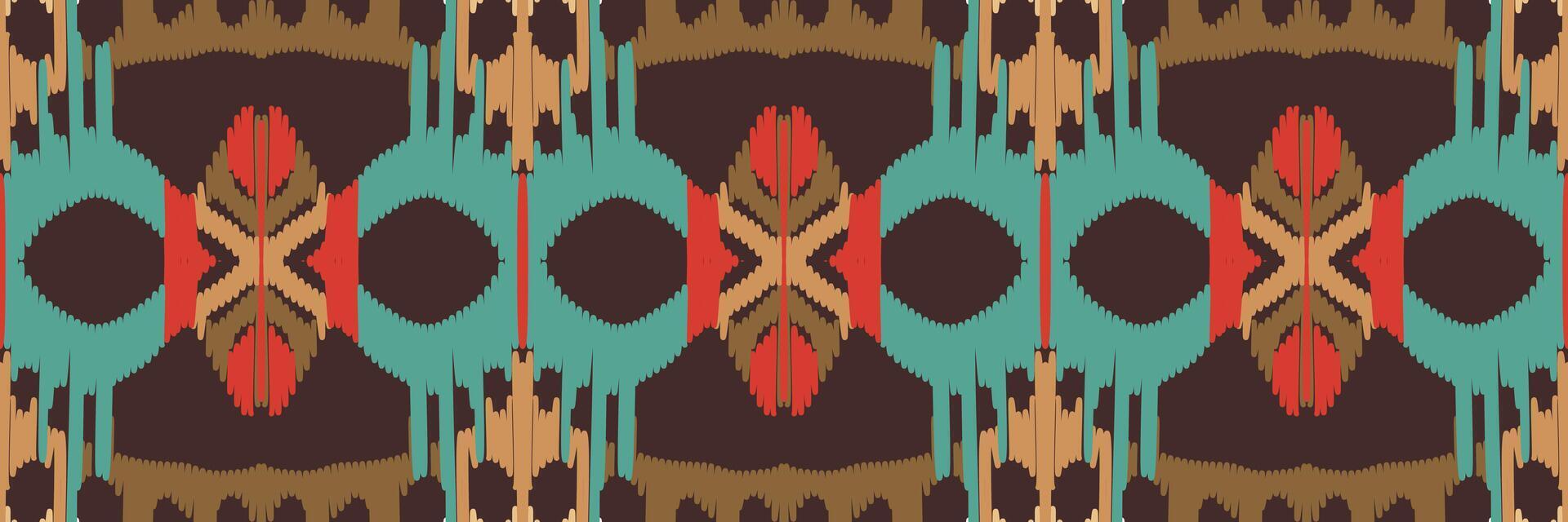 motif ethnique de broderie géométrique abstraite ikat. tapis en tissu aztèque ornement mandala chevron décoration textile papier peint. fond de vecteur traditionnel de dinde ethnique indigène boho tribal