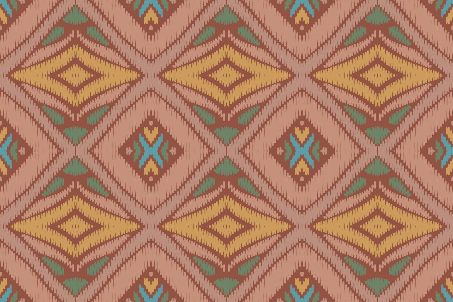 motif ethnique de broderie géométrique abstraite ikat. tapis en tissu aztèque ornement mandala chevron décoration textile papier peint. fond de vecteur traditionnel de dinde ethnique indigène boho tribal