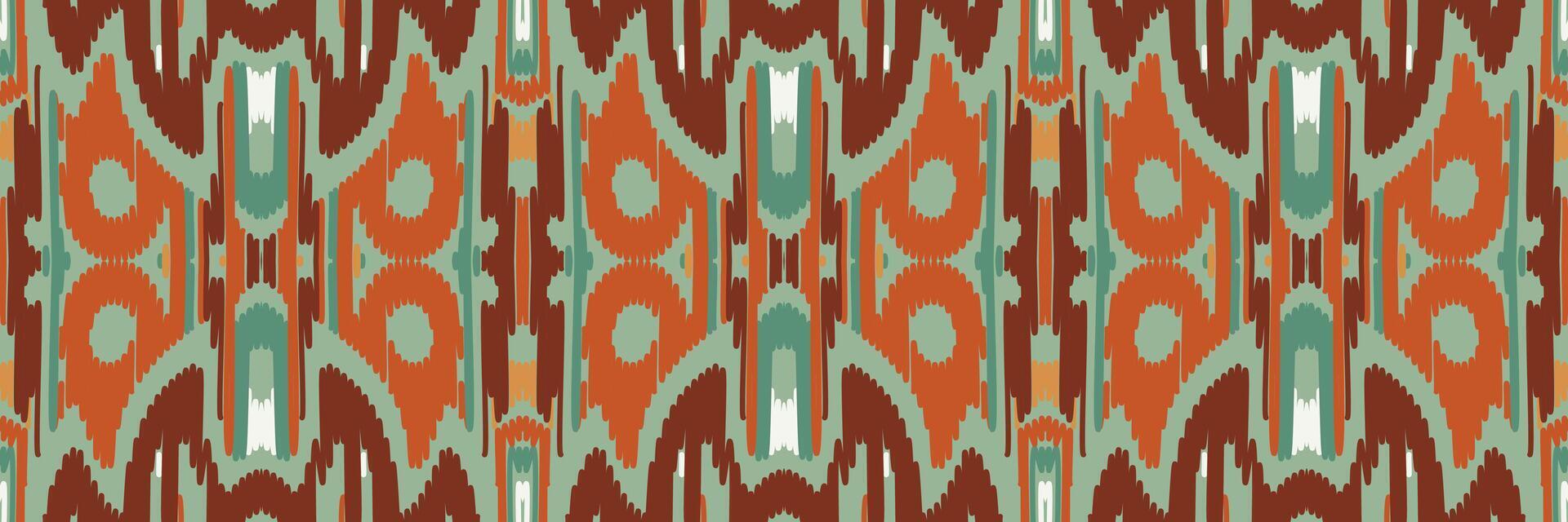 art abstrait de motif ethnique. modèle sans couture ikat en tribal. conception pour le fond, papier peint, illustration vectorielle, tissu, vêtements, tapis, broderie. vecteur