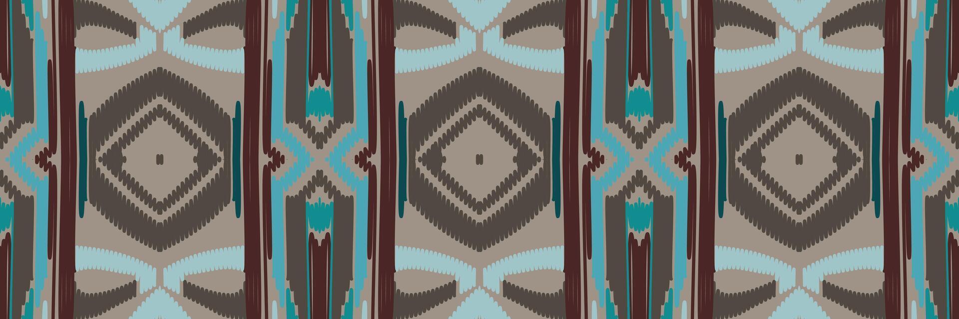 motif ethnique de broderie géométrique abstraite ikat. tapis en tissu aztèque ornement mandala chevron décoration textile papier peint. fond de vecteur traditionnel de dinde ethnique indigène boho tribal