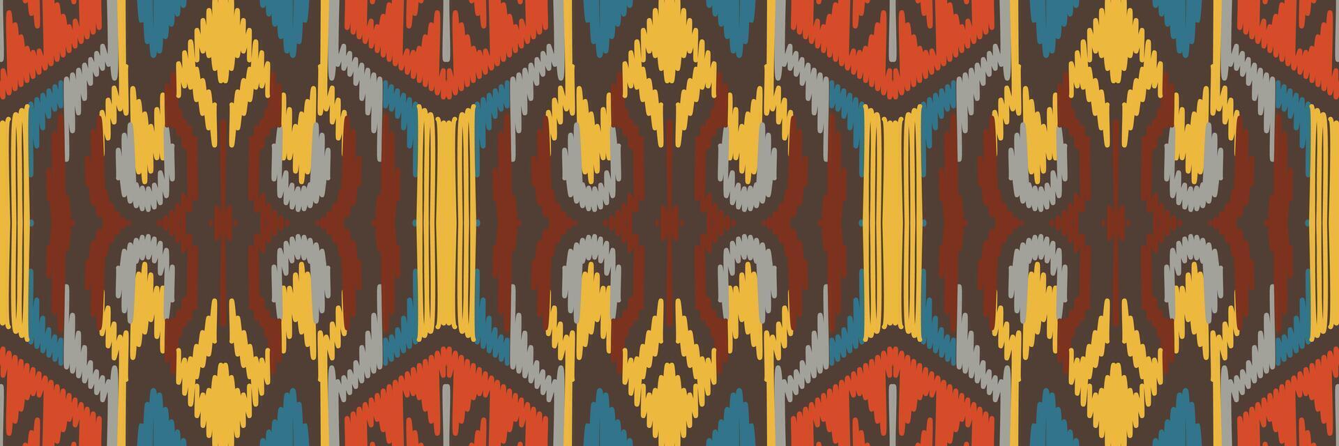 motif ikat en tribal. géométrique ethnique traditionnel. style rayé mexicain. conception pour le fond, papier peint, illustration vectorielle, tissu, vêtements, batik, tapis, broderie. vecteur