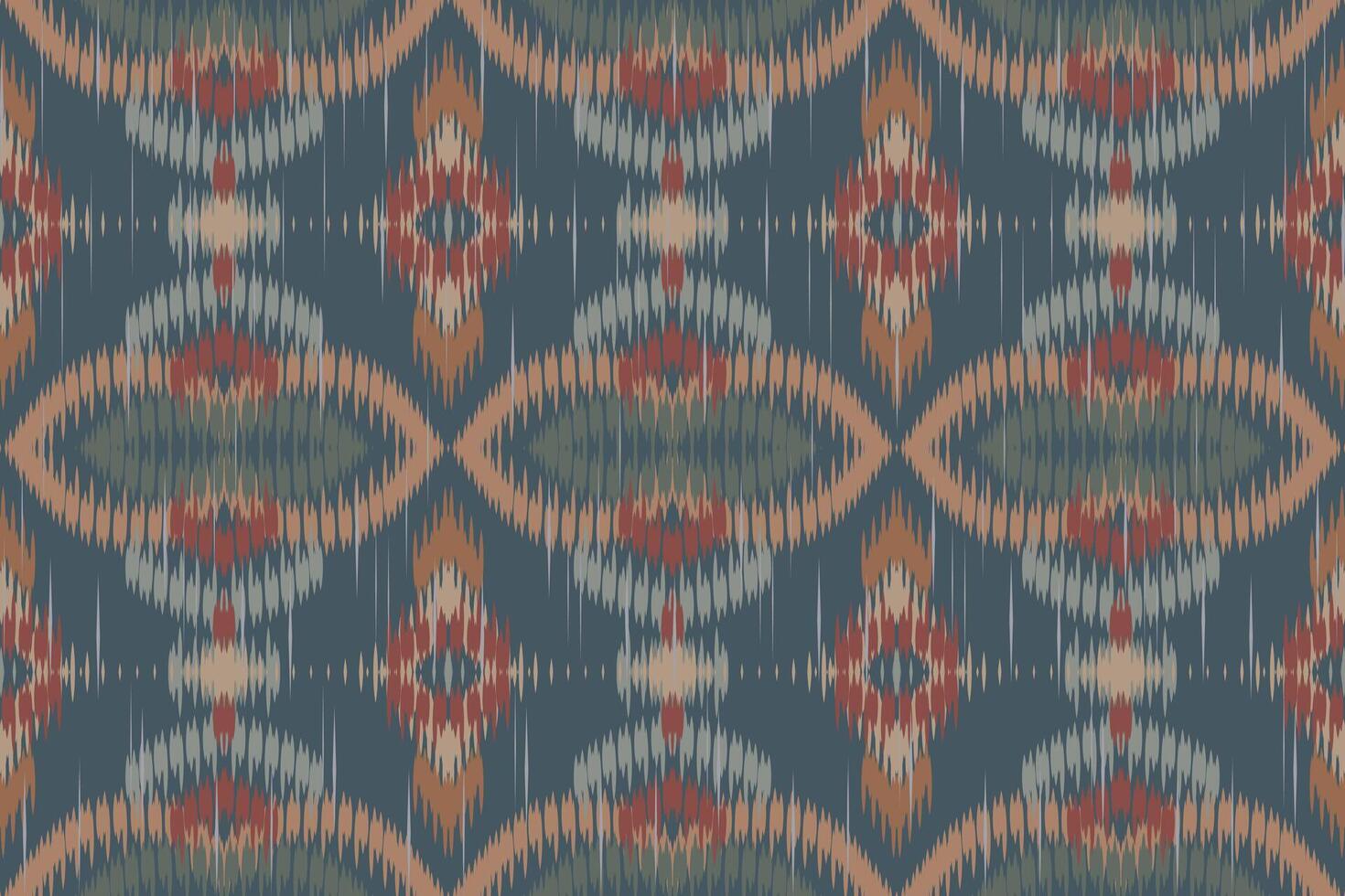 art abstrait ethnique ikat. motif de vagues sans couture dans le style tribal, folklorique et mexicain. impression d'ornement d'art géométrique aztèque. conception pour tapis, papier peint, vêtements, emballage, tissu, couverture. vecteur