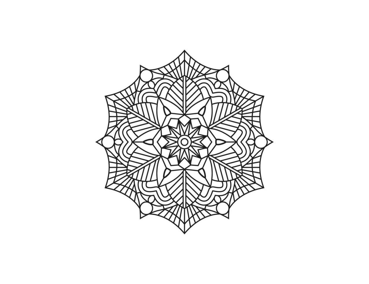 mandala. décoratif élément, fleur, ornement. vecteur illustration.