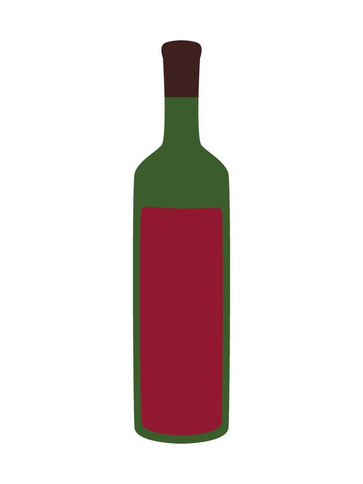 bouteille de rouge du vin. moderne vecteur illustration, agrafe art, isolé élément pour votre conception.