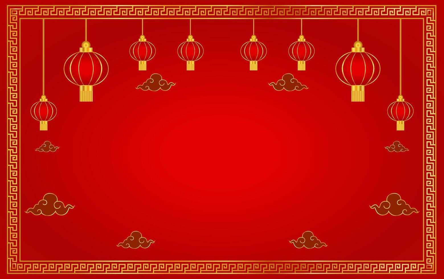 content chinois Nouveau année 2024 année de dragon avec chinois lanterne et rouge Contexte bannière vecteur