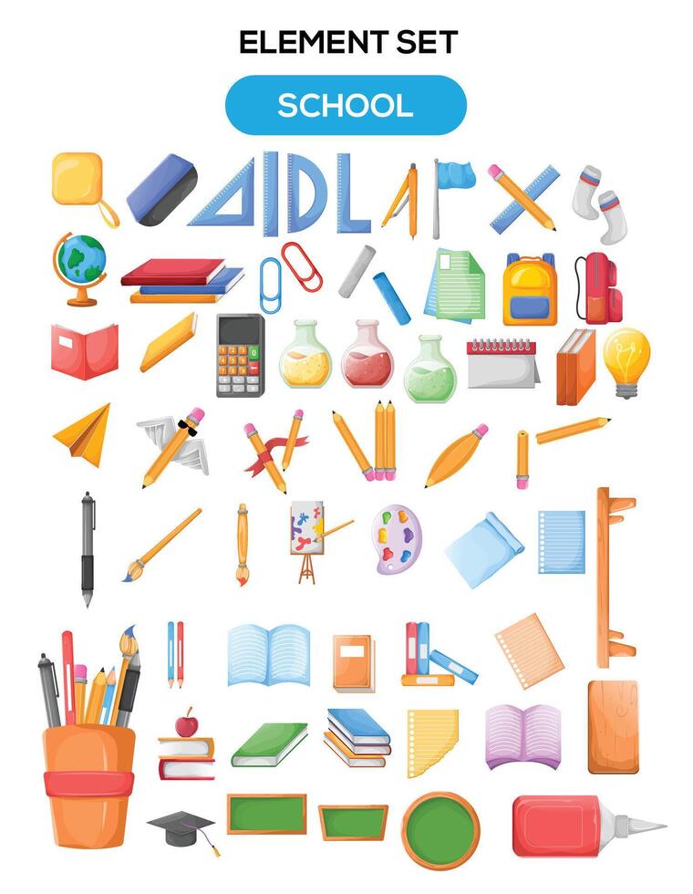 illustration de école outils vecteur