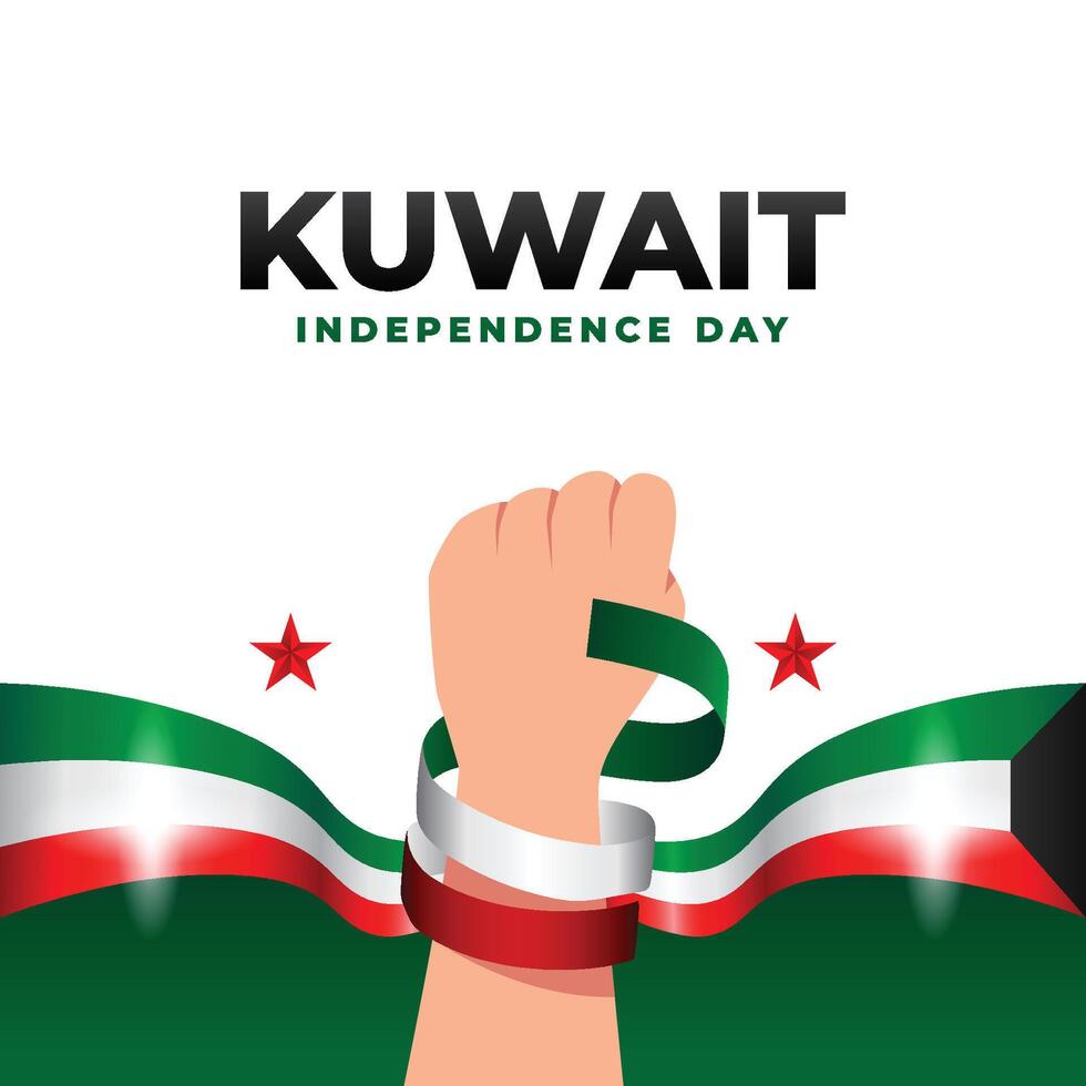 Koweit indépendance journée conception illustration collection vecteur