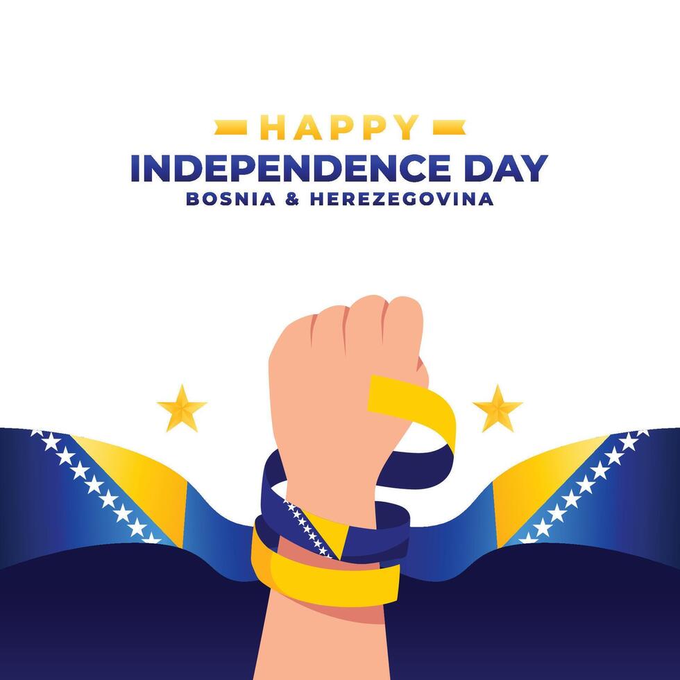 Bosnie indépendance journée vecteur conception modèle