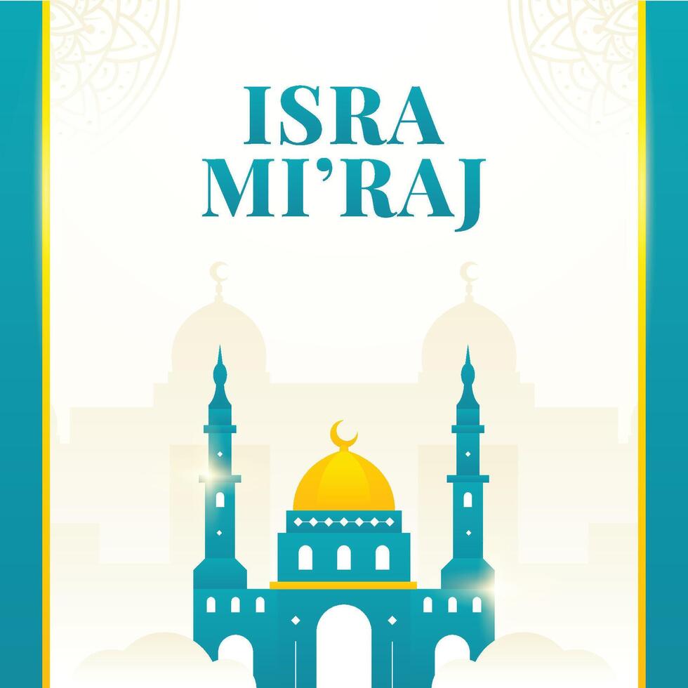 isra mi'raj conception Contexte modèle vecteur