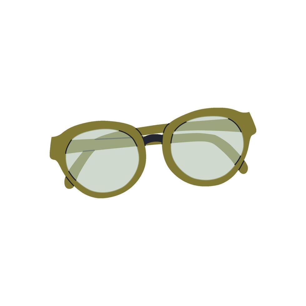 lunettes avec lentilles isolé sur transparent Contexte. des lunettes de soleil de face voir. minimaliste main tiré vecteur illustration.