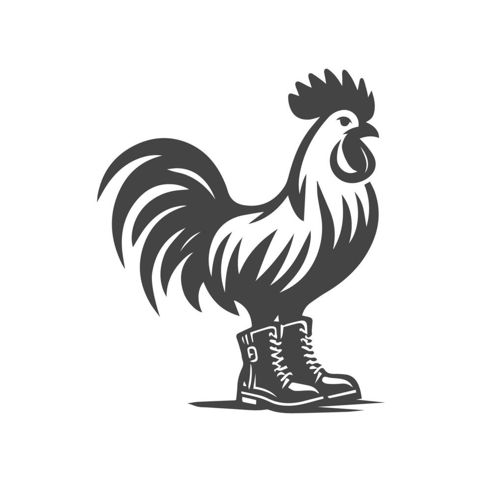 portant coq bottes vacteur illustration vecteur