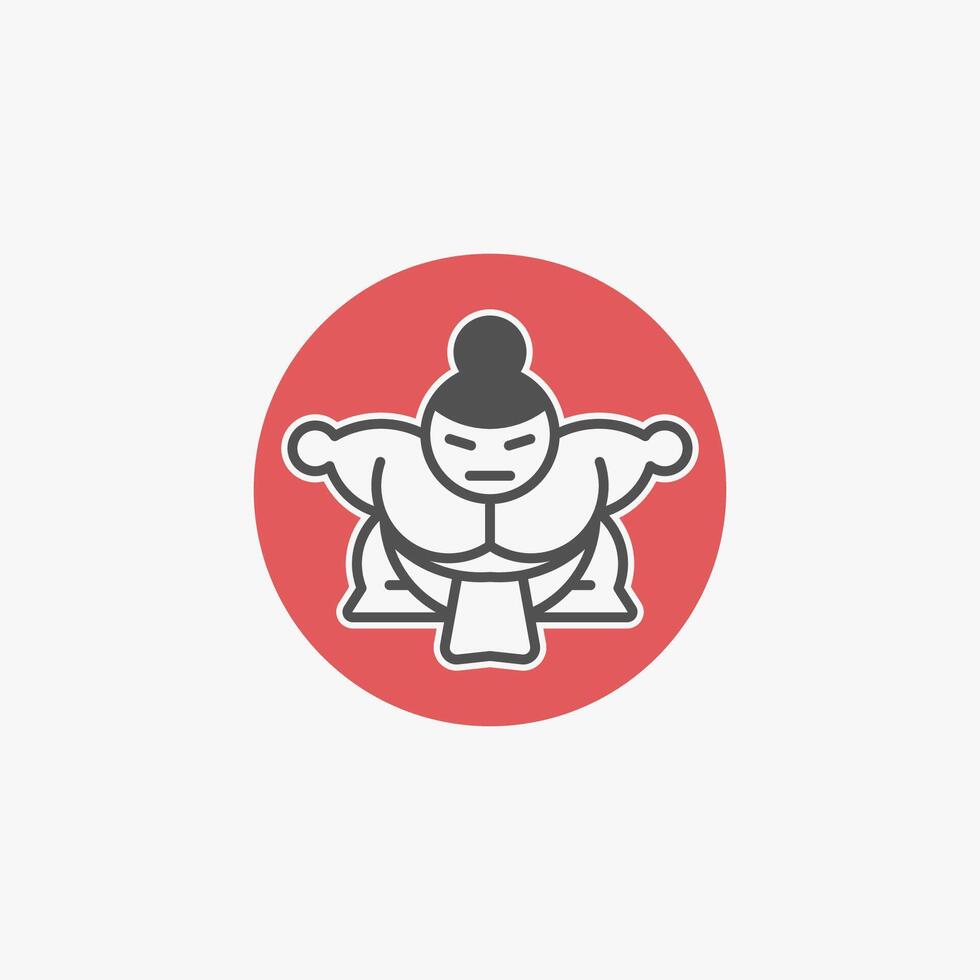 sumo mascotte logo vecteur