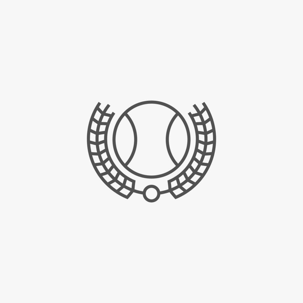 tennis logo ligne art vecteur