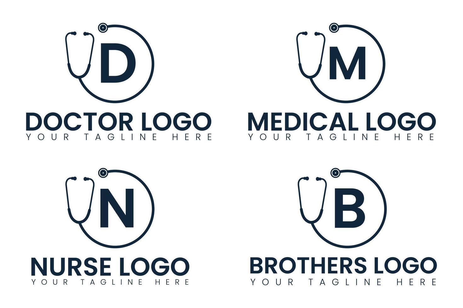 stéthoscope médical logo conception, logo conception, professionnel médical logo avec stéthoscope, stéthoscope santé prestations de service, moderne médical logo avec stéthoscope, santé, médecin, infirmière, médical vecteur