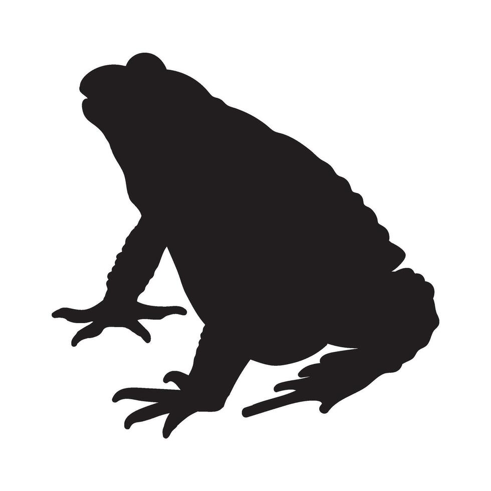 Halloween silhouette gros crapaud grenouille animal corps vecteur