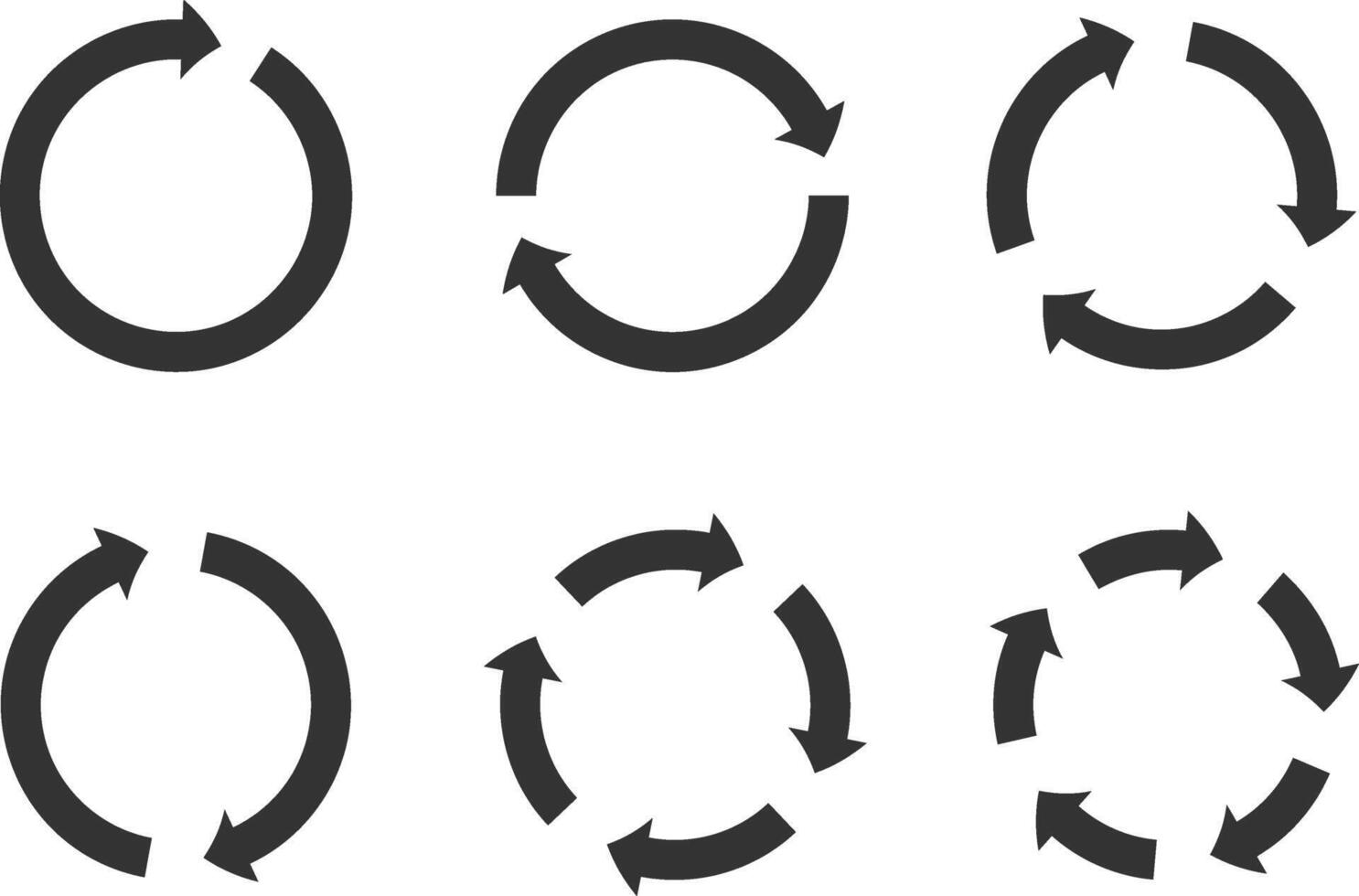flèches de collection vecteur arrière-plan symboles noirs et blancs. ensemble d'icônes de flèche différente cercle, haut, bouclé, droit et tordu. éléments de design.