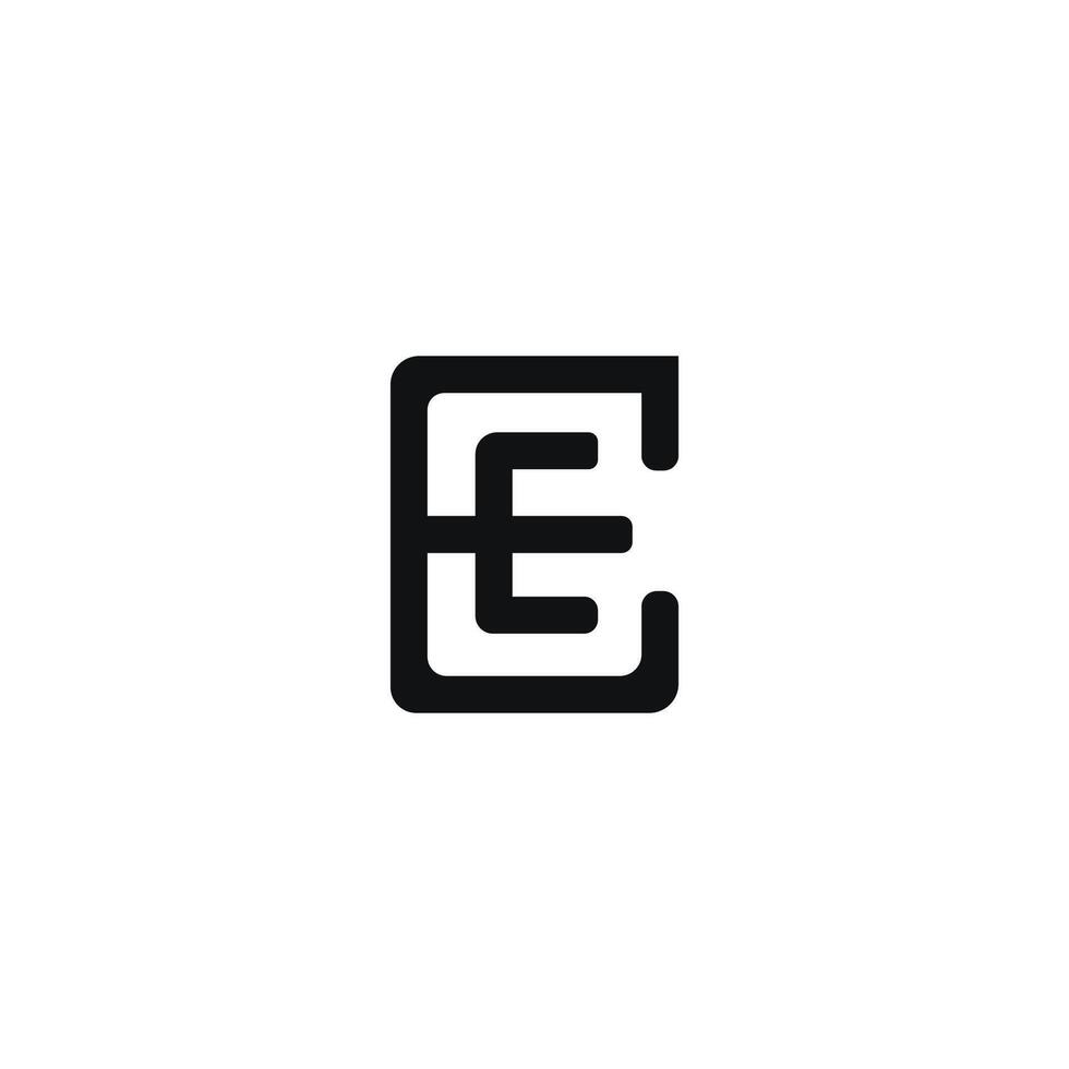 initiale lettre ce ou ec logo vecteur logo conception