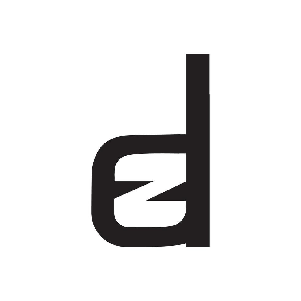 Créatif abstrait lettre zd logo conception. lié lettre dz logo conception. vecteur