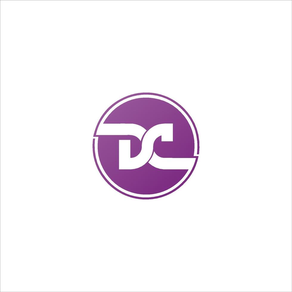 initiale logo CD, cc, ré à l'intérieur c arrondi lettre négatif espace logo vecteur