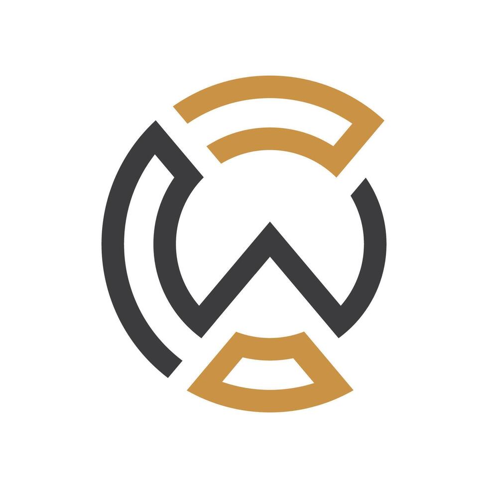 initiale lettre cw logo ou toilettes logo vecteur conception modèle